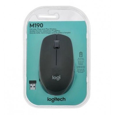 Мышь Logitech M190 Charcoal USB (910-005905) беспроводная