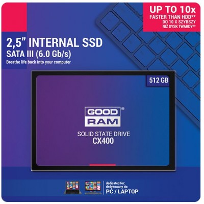 2.5" SSD SATA 512Gb GOODRAM CX400 SSDPR-CX400-512
