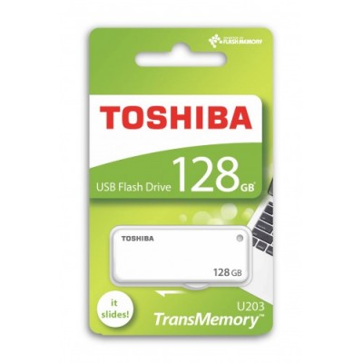 USB Flash Drive 128GB Toshiba U203 WHITE [THN-U203W1280E4] USB 2.0