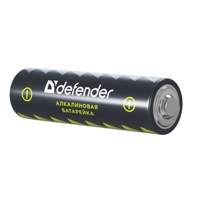 Батарейка Defender AA, алкалиновая, LR06-4F, в плёнке 4 шт 