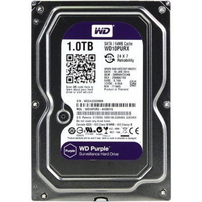 3.5'' HDD SATA 1000 Gb Western Digital Purple WD10PURX