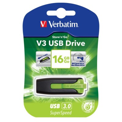 USB Flash Drive 16Gb Verbatim (V3 GREEN EUCALYPTUS) USB3.0 (49177)