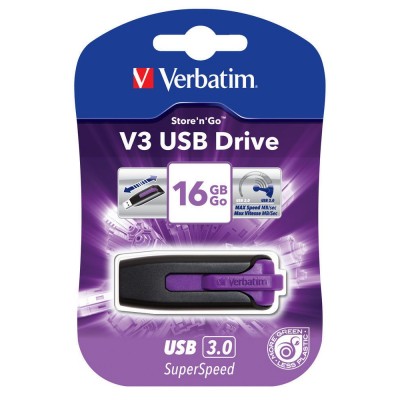 USB Flash Drive 16Gb Verbatim (V3 HOT VIOLET) USB3.0 (49180)