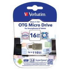 USB Flash Drive 16Gb Verbatim (OTG MICRO) USB2.0 (49825)