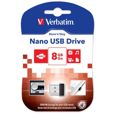 USB Flash Drive  8Gb Verbatim (STAY NANO) USB2.0 (97463)