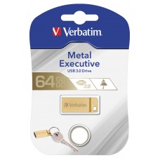 USB Flash Drive 64Gb Verbatim (METAL EXECUTIVE GOLD) USB3.0 (99106)