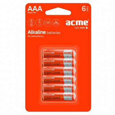 Батарейки ACME Batteries AAA Alkaline LR03 (6шт.)