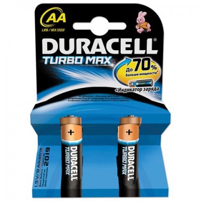 Батарейки Duracell AA LR6 TuboMax BL-2