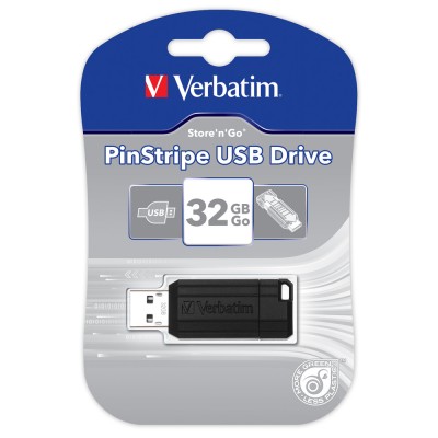USB Flash Drive 32Gb Verbatim (PinStripe) 49064