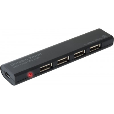 Разветвитель USB HUB Defender Quadro Promt  USB 2.0, 4порта, мини-хаб