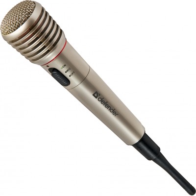 Беспроводной микрофон Defender Mic-140, металл, дистанция до 15 метров
