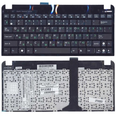 Клавиатура для Asus Eee PC 1015PE, 1015PEM с черным топкейсом