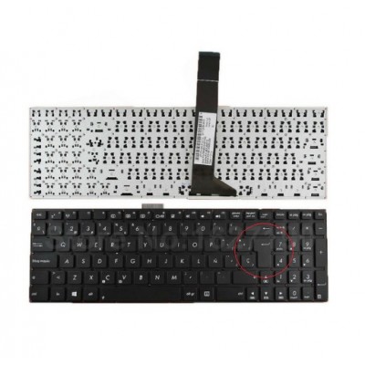 Клавиатура для Asus X550 X501A X501U черная вертикальный Enter, без рамки. ИСПАНСКАЯ