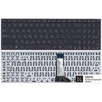 Клавиатура для Asus X551 X551CA X551MA X555L черная без рамки (плоский Enter)