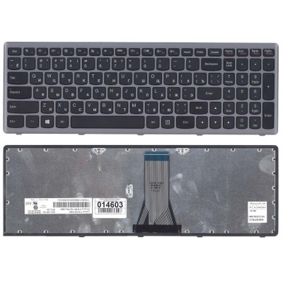 Клавиатура для Lenovo G505s, S510, Z510 черная c серебристой рамкой
