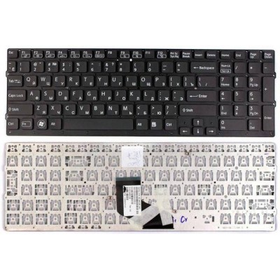 Клавиатура для Sony VPC-F217, VPC-F219 черная без рамки