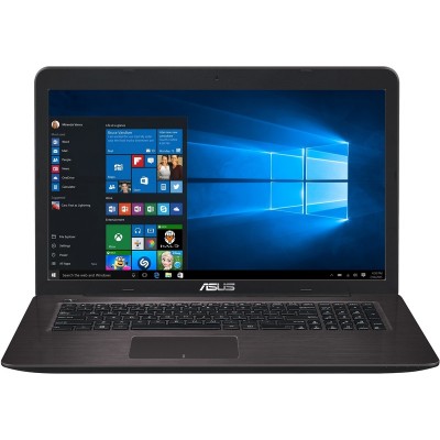 Ноутбук Asus 17.3" X756UV - Intel i3-6100/ 4Gb/ 1Tb/ GT920M 2Gb/ DVDRW/ Wi-Fi/ BT/ DOS Brown