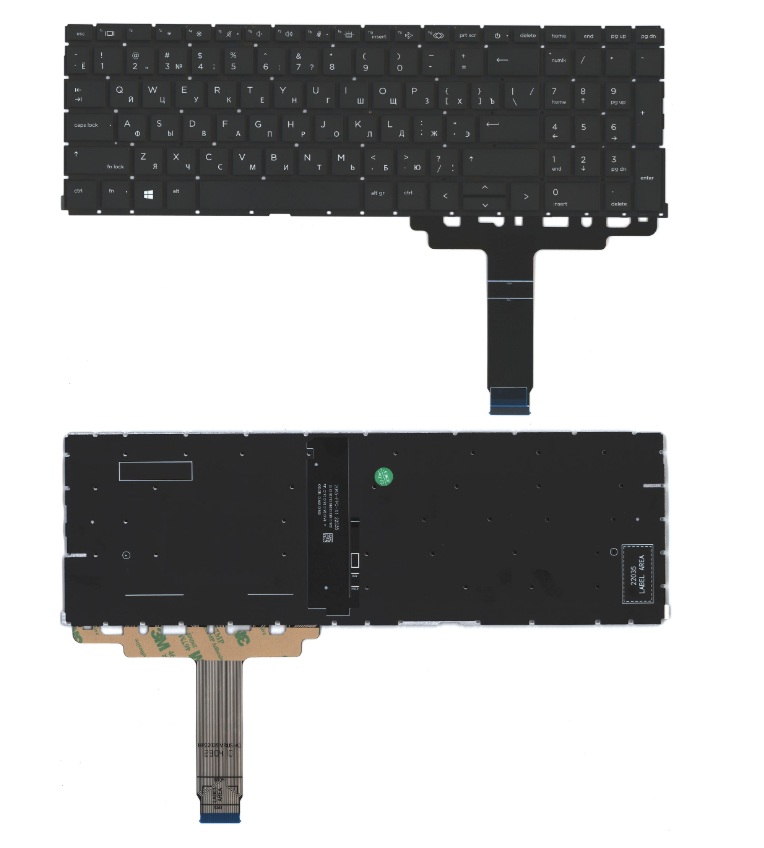 Клавиатура для HP Probook 450 G8 455 G8 черная с подсветкой