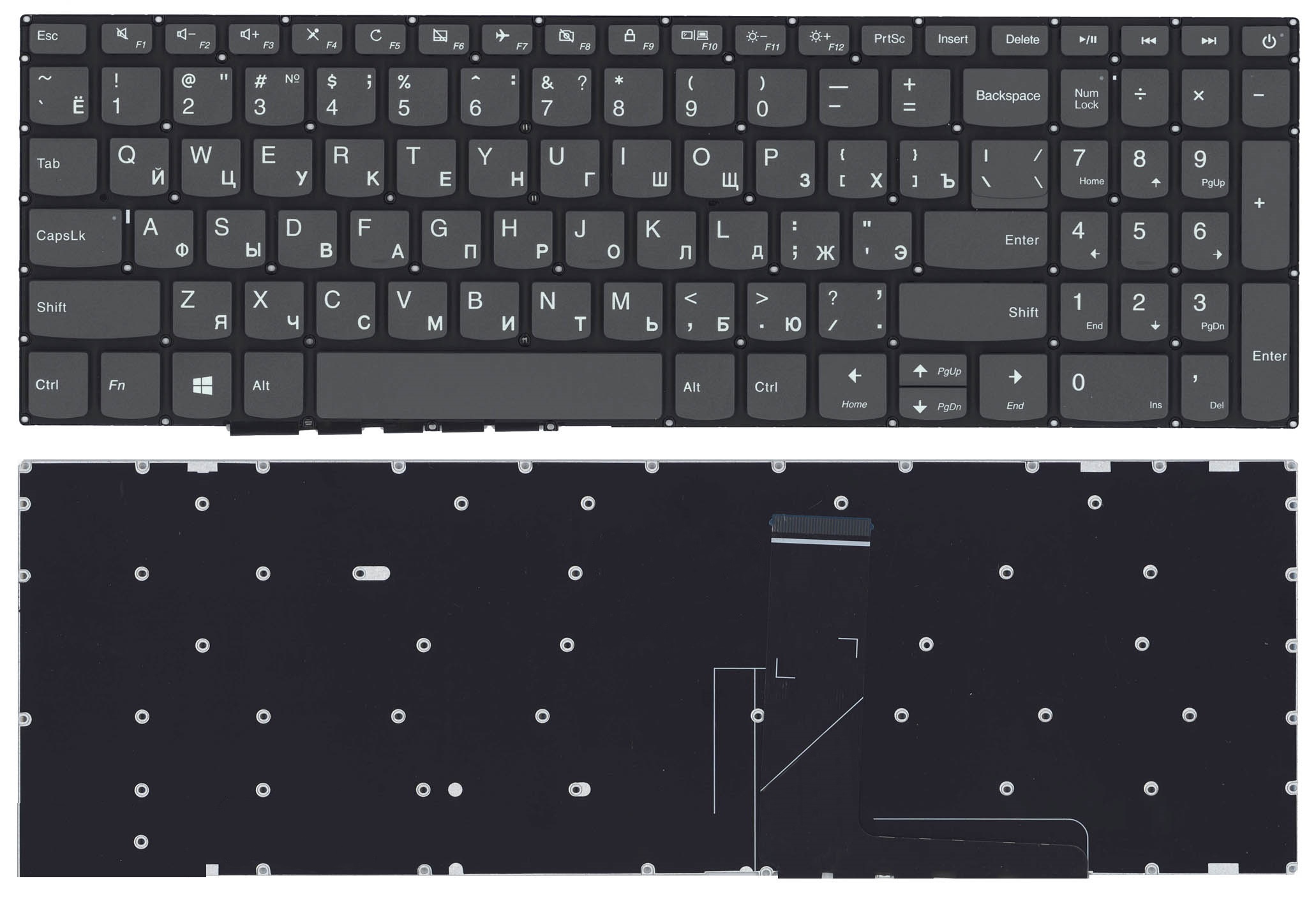 Клавиатура для Lenovo 320-15ABR, 520-15IKB