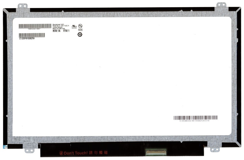 14'' матрица 1366x768/Slim/Glare/40 pin/ модель NT140WHM-N47