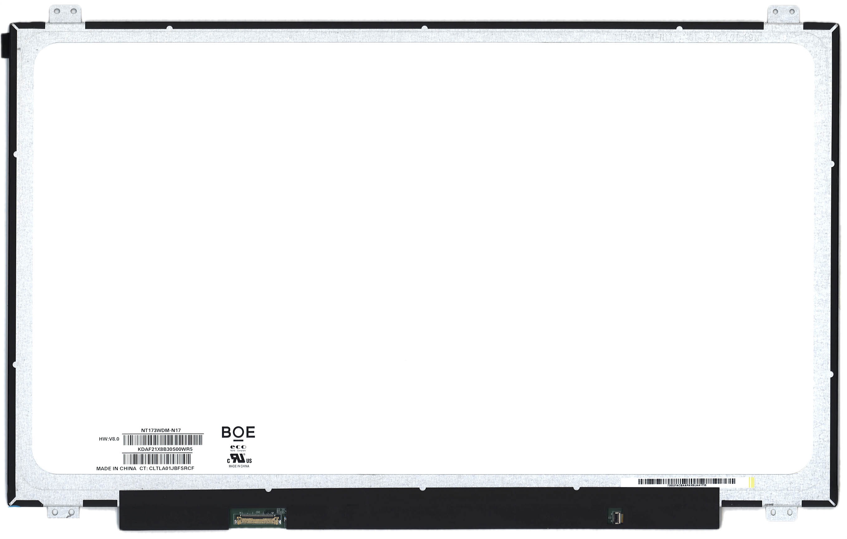 17,3'' матрица 1600x900/slim/Glare/30 pin/NT173WDM-N17