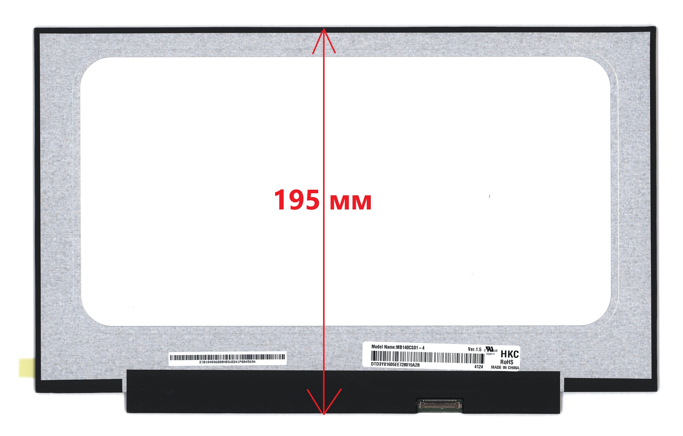 14'' матрица 1920х1080/slim/Mate/30 pin/MB140CS01-4 без креплений